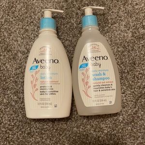 Brand new Aveeno baby wash and shampoo and lotion